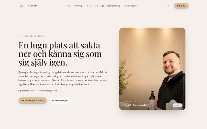 Synergy Massage - bokning, Limhamn